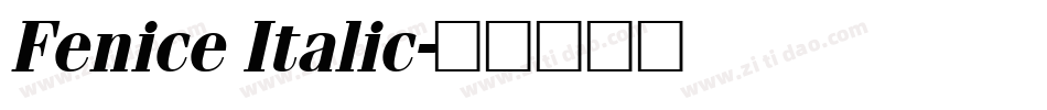 Fenice Italic字体转换